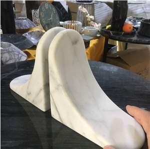 marble bookend carrara statuario hone decor frame
